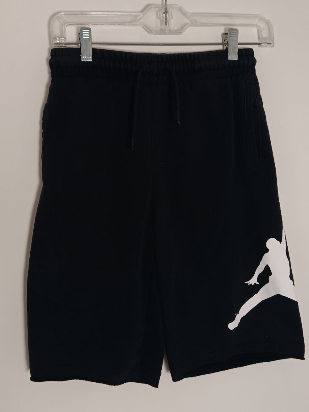 Jordan jumpman fleece shorts mens L black white big logo drawstring athletic